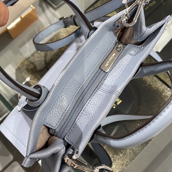 MICHAEL KORS Mirella Small Shopper TZ XBody Pebbled Leather Crossbody
Pale Blue - Picture 6 of 16